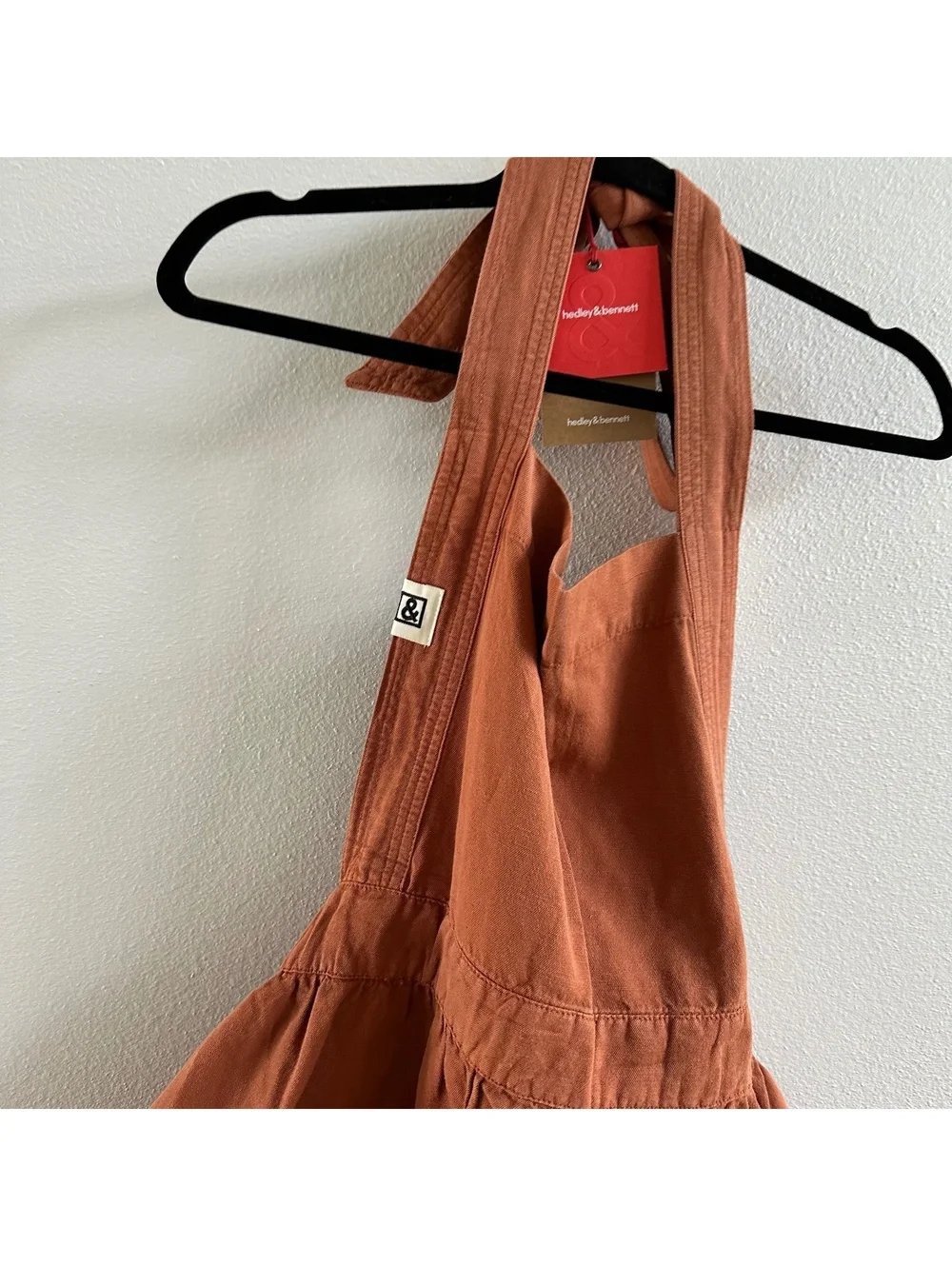 hedley and bennett Pinafore Apron Harissa Red